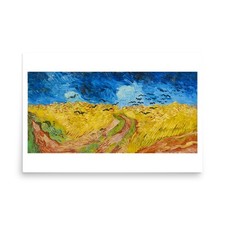 Vincent Van Gogh Wheatfield with Crows Dutch 1890 Fine Art Print Poster