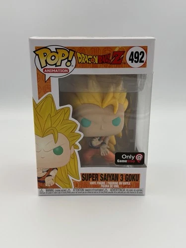 Funko POP! Dragon Ball Z SUPER SAIYAN 3 GOKU #492 GameStop Exclusive w/PROTECTOR