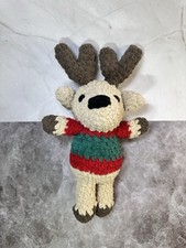 Adorable Handmade Brown Reindeer Crocheted Stuffed Animal All Plush Toy 12