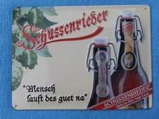 Blechschild, Brauerei Schussenrieder, ca. 40 x 30 cm,