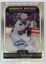 2021-22 O-Pee-Chee Platinum Rookie Auto Rainbow Egor Sokolov #R-ES Auto 1yj