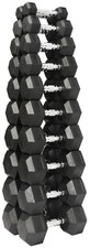 Hex Dumbbell Set Rubber-Coated Complete Set 100lb-800lb Pairs Weight Training