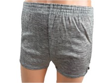 Vintage Gym Shorts Gray Small Dodger Orlon Deadstock 80s High Waist Dolphin