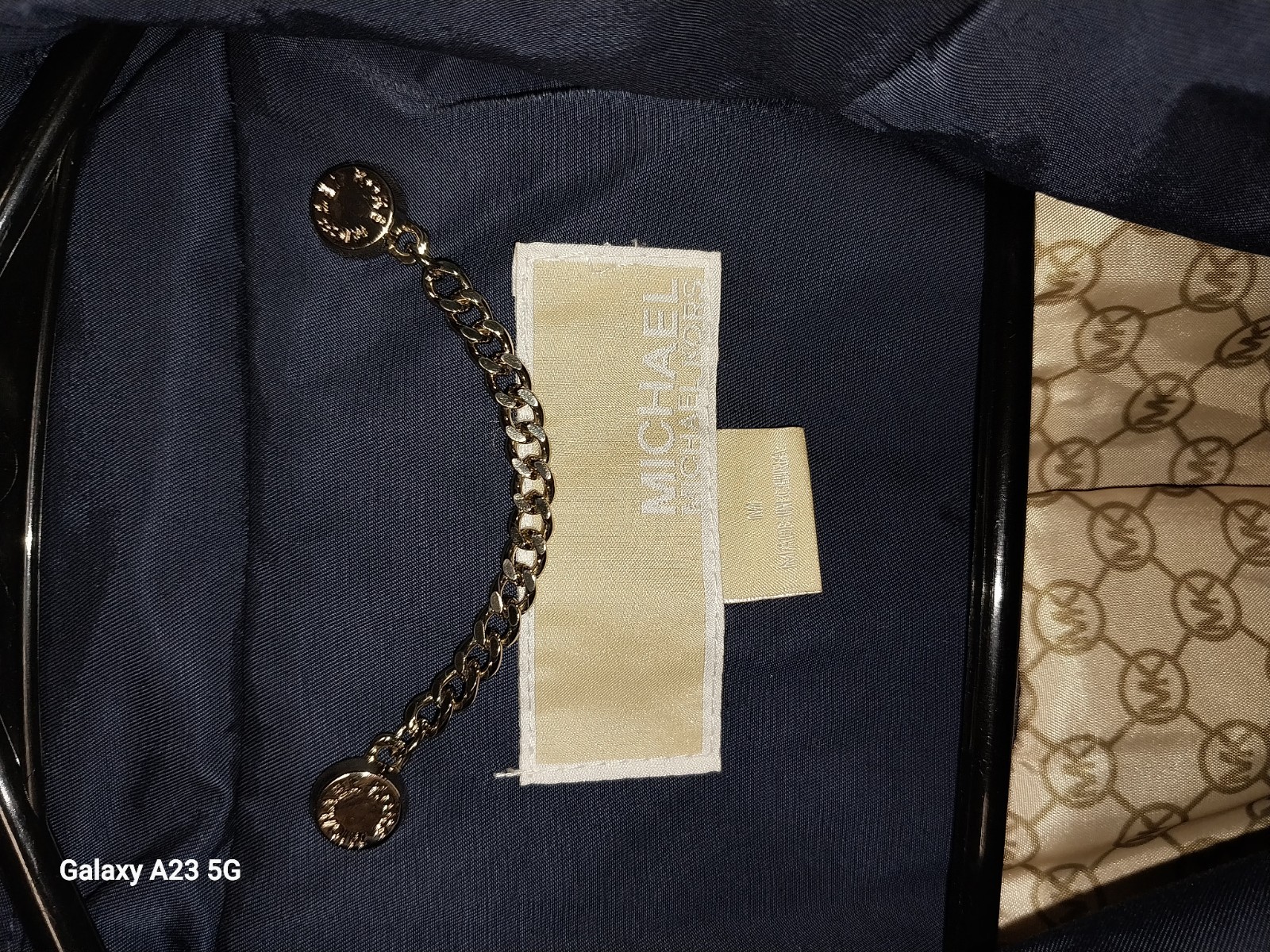 Michael Kors Women's Medium Navy Blue Trench Coat thumbnail 4