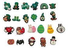 Lot of 21 Shoe Clogs Snap In Holiday Charms Valentine Easter Fall Christmas