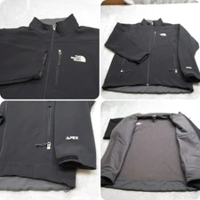 North Face Apex Bionic Jacket Men Large Black Softshell Water Resistant WindHIke