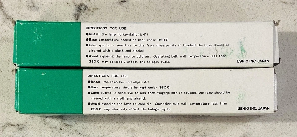 (2) Osram & Ushio Halogen Photo Lamps FHM 1000w-120v. Unused. Boxed - Image 3 of 3