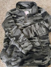 Cozy Shepra Pullover Womans Small Camo Gray