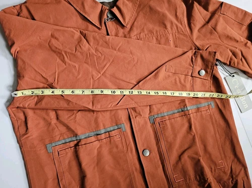 C'est Bon Work Jacket Burnt Orange Zip Up Men's SZ XL Urban Mod Work Chore Nwt  image 10