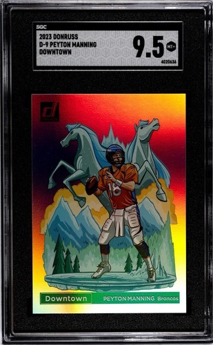 2023 Donruss Optic Downtown Peyton Manning SGC 9.5 #D9 Broncos - CASE HIT