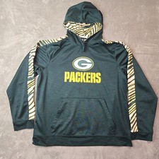 Green Bay Packers NFL Team Apparel Hoodie Pullover Sweatshirt Football Adult XL