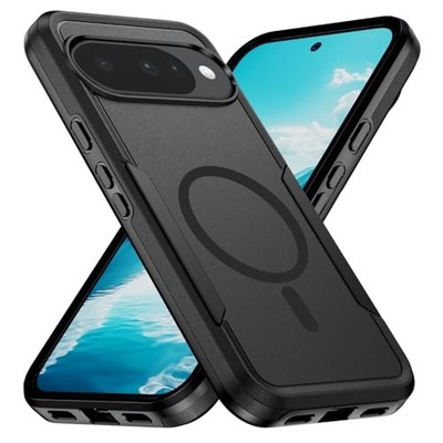 for Google Pixel 10/10 Pro Case [Compatible with Magsafe] Rugged -6.3in (Black)