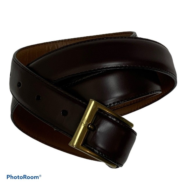 L.L. Bean Men's Size 46 265890 Full Grain Leather USA Whiskey Brown