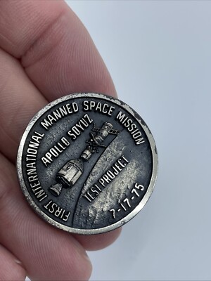 USA Russia 1975 Apollo Soyuz American Soviet Space Medal Test