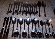 31pc Set Of Farbarware Trieste Nicely Designed Twist Stainless Flatware/Retired