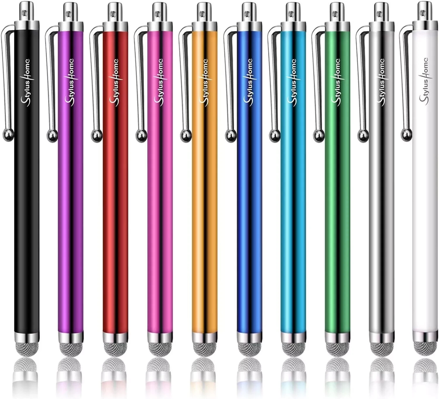 Stylus Pens for Touch Screens, 10 Pack Mesh Fiber Tip Stylus Pens for Ipad Ipho-image