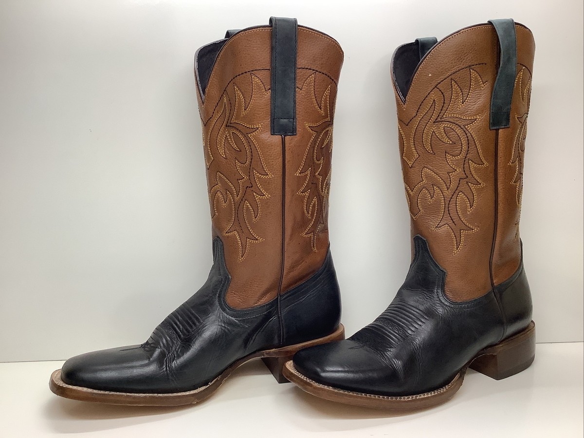 JB Dillon Men\'s Leather Western Cowboy Boots Square Toe Black Size 10.5D J. B. Dillon Cowboy Western Boots ~ Goat ~ | Mercari main image 4