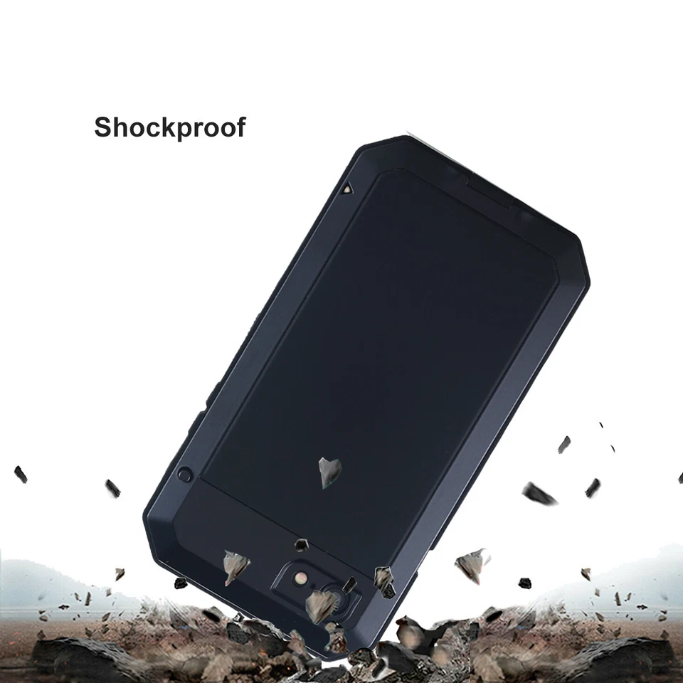 Funda protectora de aluminio resistente a prueba de golpes para iPhone X XR XS Max 8 7 6s Plus SE Foto 4 de 4