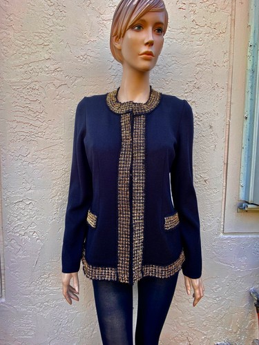 MISOOK BLACK JACKET WITH GOLD TWEED 
