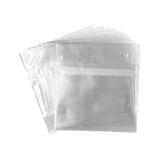 CD Jewel Case Sleeves 6 1/8 x 5 1/8 Inches Crystal Clear Self-Seal Resealable...