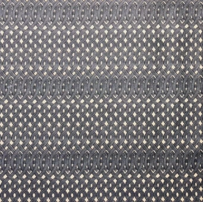 1 Yd Williamsburg Grand Style Black White Reproduction Fabric Windham Cotton - Image 2 of 3