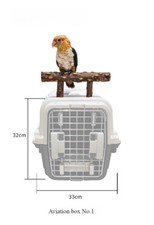 Parrot out cage air cage box station pole pepper wood log