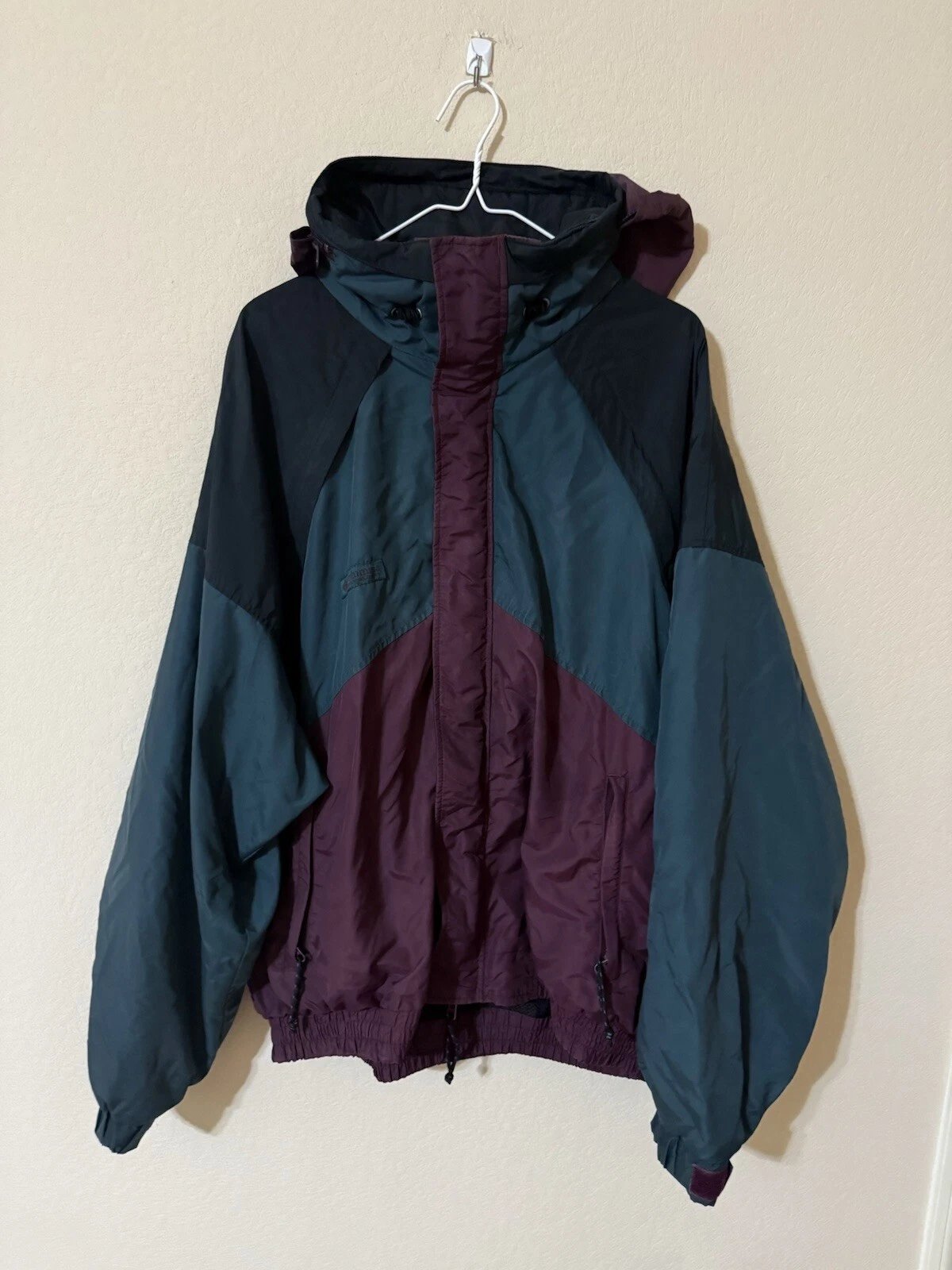 Vintage Columbia Jacket 3-way Color XL Packable Hoodie