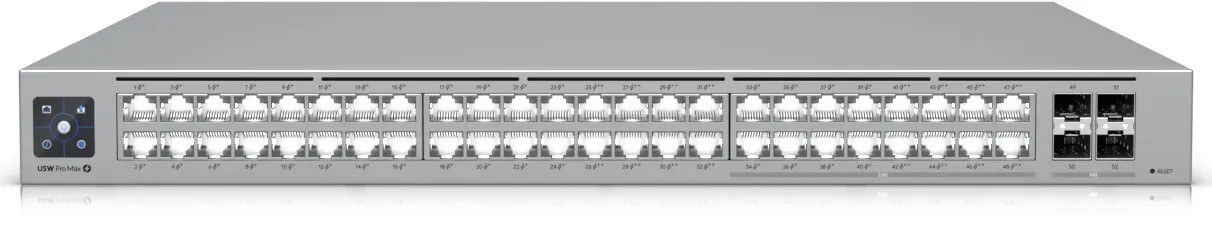 Ubiquiti Switch UniFi 32xRJ45 GBit/16xRJ45 2.5G/4xSFP+ Managed Max 19" Rack-Moun