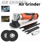 1/4'' Air Portable Pneumatic Polisher Angle Grinder Set Clean For Cutting Tool