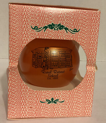 Vintage 1995 4th Edition Christmas Ornament Rural Retreat School Est 1888 VA