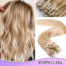 CLEARANCE Microlink Beads Remy Human Hair Extensions Micro Loop Ring Tip Thick