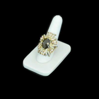 US Seller~White Leatherette Single Finger Ring Jewelry Display