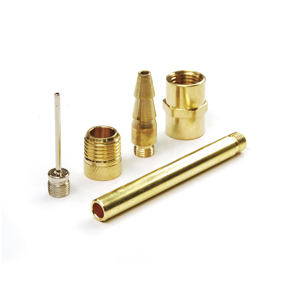 Aluminum, Brass Air Blow Gun Inflation Nozzle Tip Accessory 5-piece Kit ...