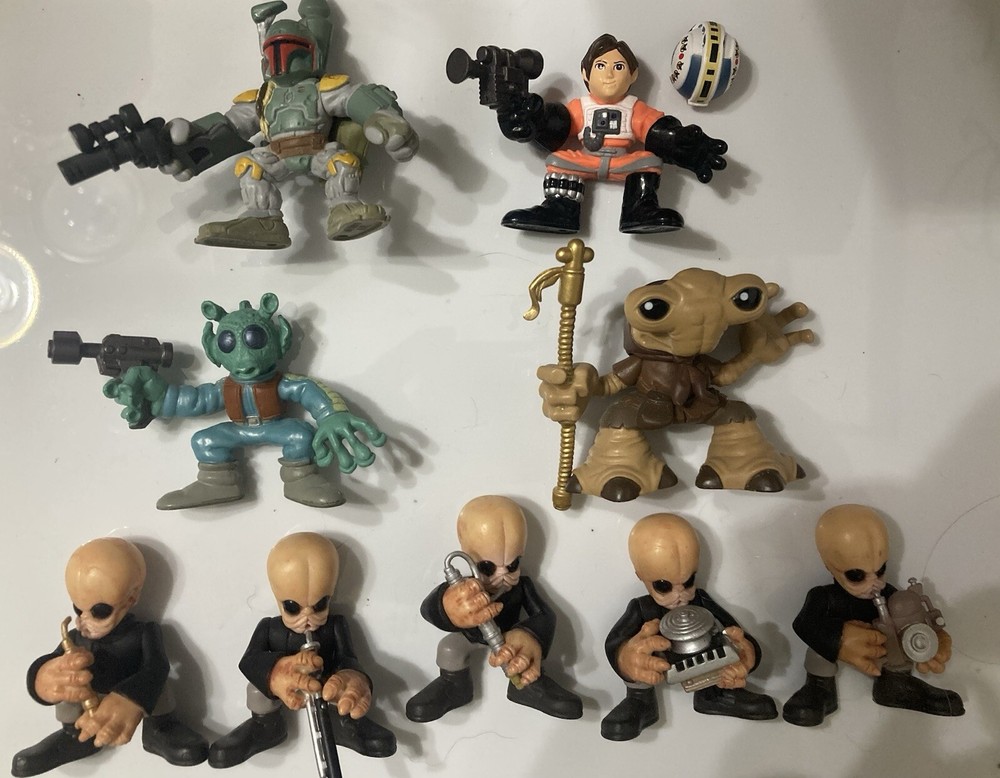Star Wars Galactic Heroes Lot Boba Cantina Band Exclusive Greedo Loose More
