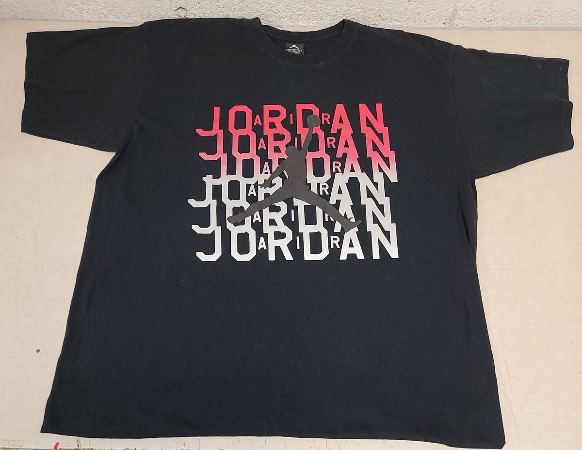 Vintage Nike Air Jordan Jumpman T-Shirt Black Red White Size