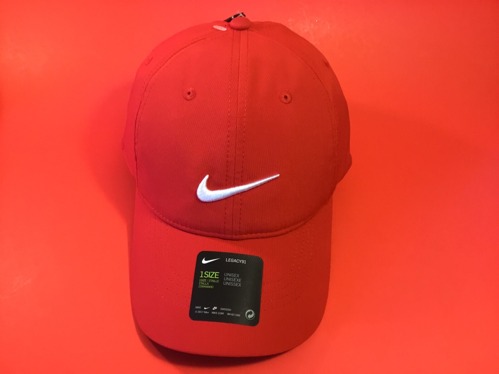NIKE MISC DRI-FIT Adult Unisex Snapback Hat ONE SIZE Red NEW thumbnail 2