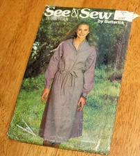 SEE & SEW - Butterick: PATTERN #6287 MISSES DRESS & BELT Size 10 - Uncut Vintage