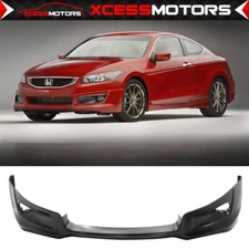 Fits 08-12 Honda Accord 2Dr HF-P Style Front Bumper Lip Spoiler Splitter Kit PU