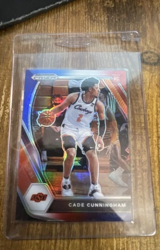 2021-22 Panini Prizm Draft Picks - Cade Cunningham #1 Red White &amp; Blue Prizm...