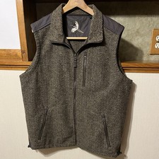 ORVIS - Green / Brown "wool" Vest - Men's Size LARGE  Excellent