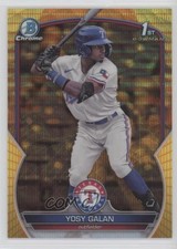2023 Bowman Chrome Yellow & Orange Vapor Refractor 14/75 Yosy Galan 1c47