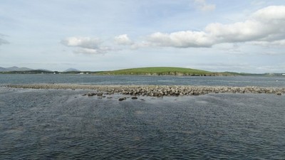 Photo 12x8 Green Islands at high tide, Clew Bay Moyour Very little of Gree c2017