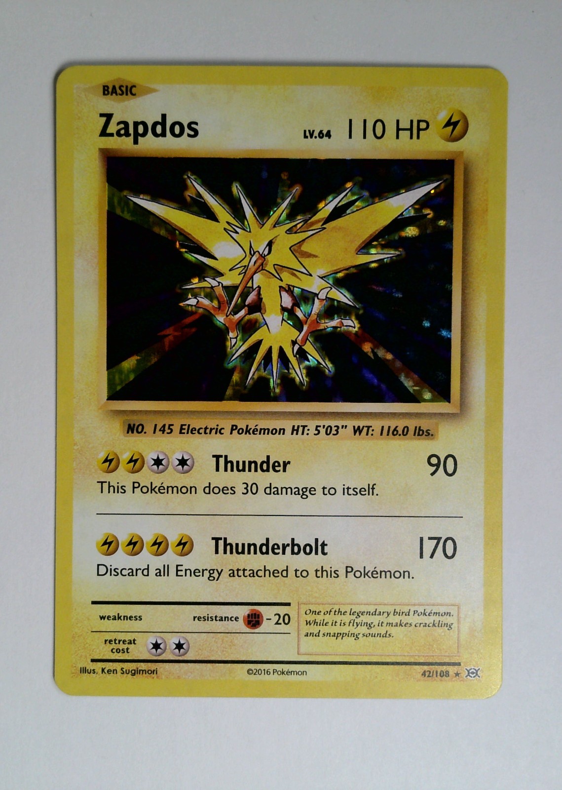Zapdos 19/110 - Legendary Collection Holo Rare Pokemon TCG NM