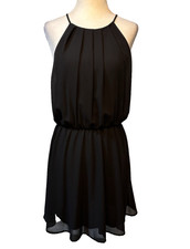 Windsor Halter Style Dress with Open Back Pleated Neckline Size S NWT