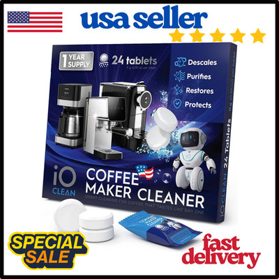 Coffee Machine Descaler Cleaner Tablets 24-Pack  For Keurig, Nespresso, Breville
