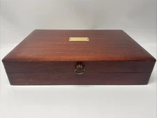 Vintage Naken Wood Silverware Chest Tarnish Proof Flatware Storage Chest 16in