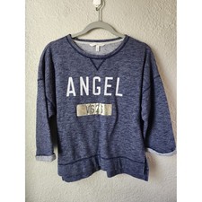 Victoria's Secret Angel Graphic Striped Pullover Sweatshirt Top S/P