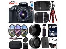 Canon EOS Rebel T6 DSLR Camera  18-55mm  75-300mm Lenses Deluxe Bundle 02