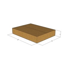 5 24x18x4 Kraft Brown Corrugated Shipping Boxes 32 ECT Single-Wall New