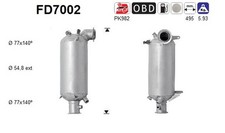 DPF Rußpartikelfilter Dieselpartikelfilter AS FD7002 Cordierit für VW MULTIVAN